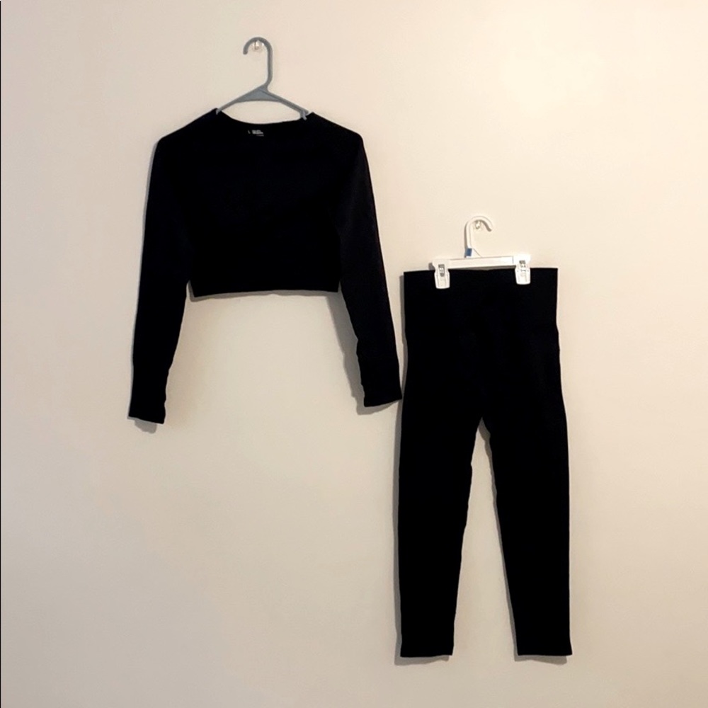 Black Spandex Workout Set